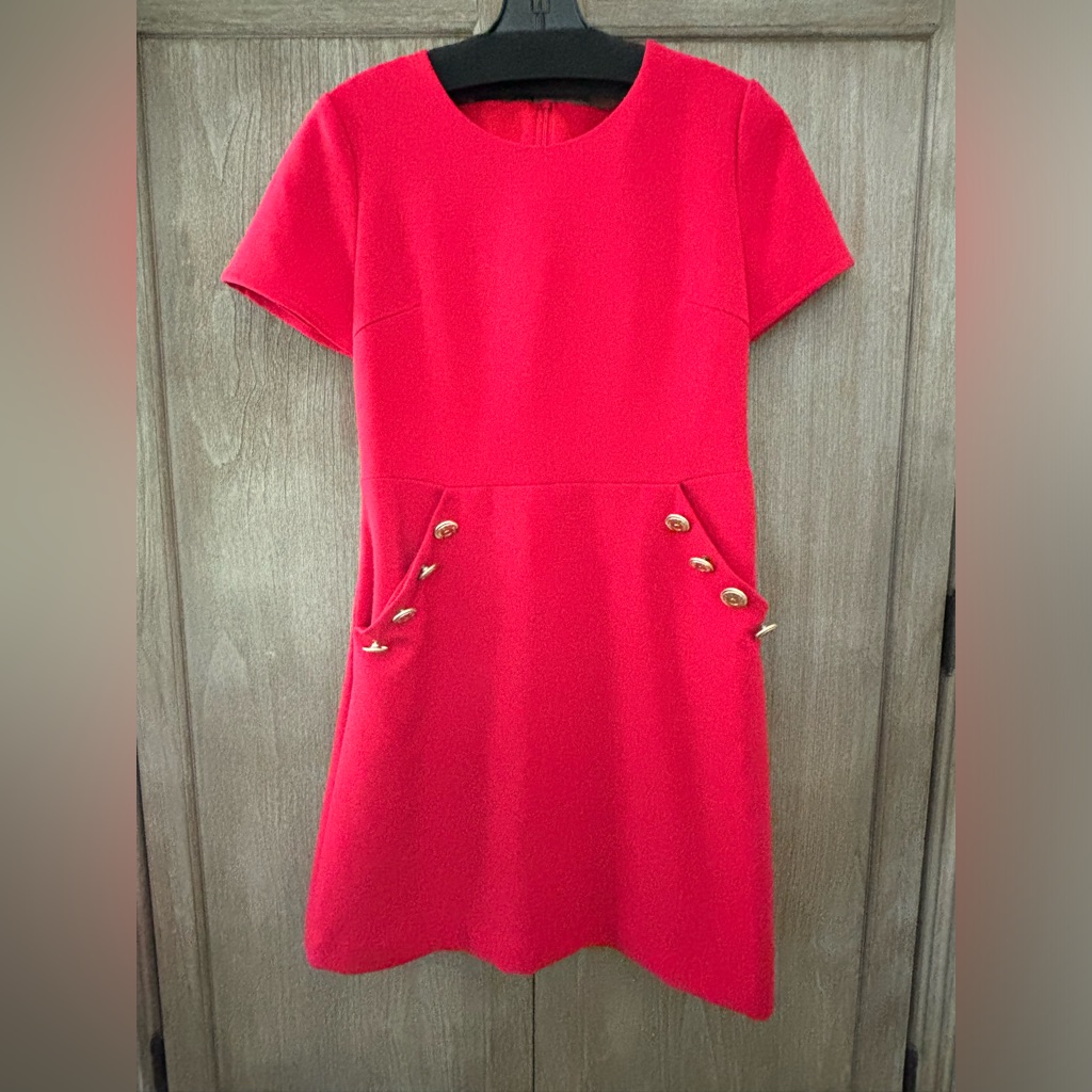 No Label Red Mini Dress, Size 38